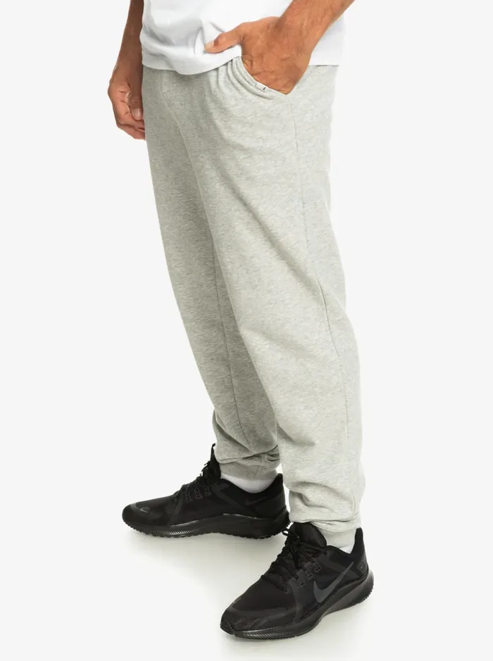 Men Quiksilver Pants Essentials Joggers Light Grey Heather Men Quiksilver Pants Essentials Joggers Light Grey Heather