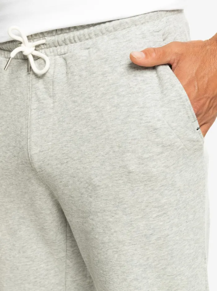 Men Quiksilver Pants Essentials Joggers Light Grey Heather Men Quiksilver Pants Essentials Joggers Light Grey Heather