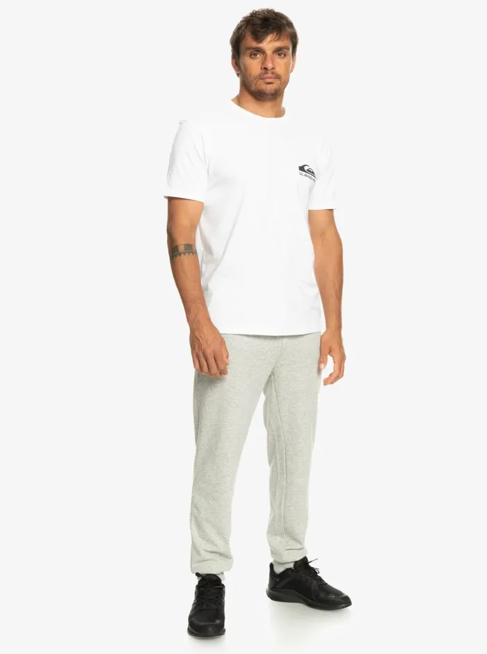 Men Quiksilver Pants Essentials Joggers Light Grey Heather Men Quiksilver Pants Essentials Joggers Light Grey Heather