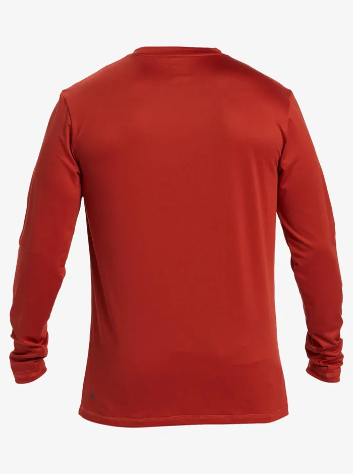 Men Quiksilver Rashguards Omni Session Long Sleeve Upf 50 Surf TShirt Red Ochre Men Quiksilver Rashguards Omni Session Long Sleeve Upf 50 Surf TShirt Red Ochre