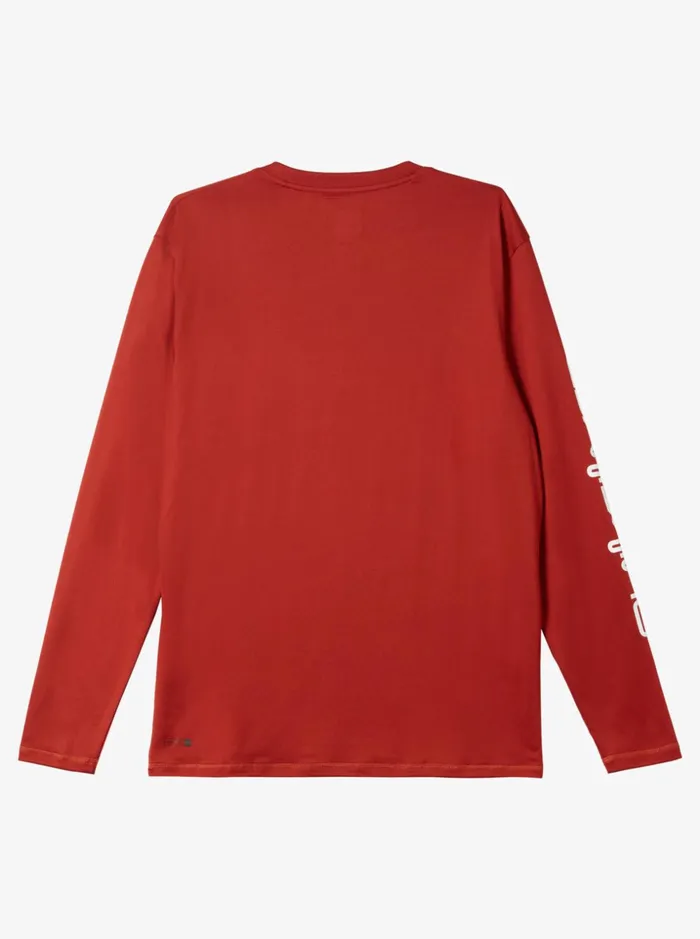 Men Quiksilver Rashguards Omni Session Long Sleeve Upf 50 Surf TShirt Red Ochre Men Quiksilver Rashguards Omni Session Long Sleeve Upf 50 Surf TShirt Red Ochre
