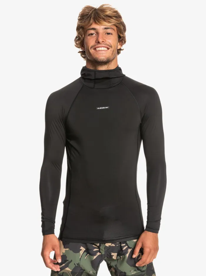 Men Quiksilver Rashguards Storm Tripper Long Sleeve UPF 50 Rashguard Black Men Quiksilver Rashguards Storm Tripper Long Sleeve UPF 50 Rashguard Black
