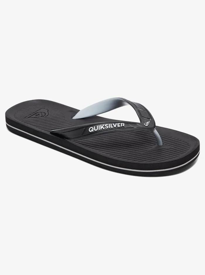 Men Quiksilver Sandals Haleiwa FlipFlops Blackgreyblack