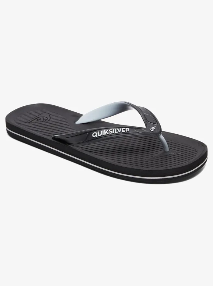 Men Quiksilver Sandals Haleiwa FlipFlops Blackgreyblack Men Quiksilver Sandals Haleiwa FlipFlops Blackgreyblack