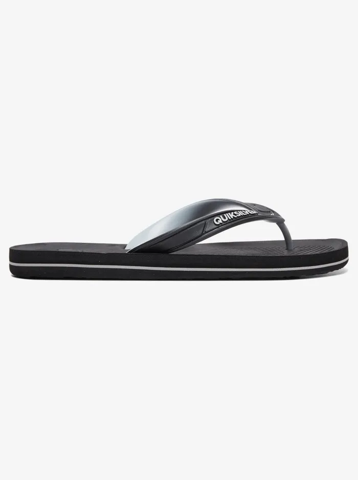 Men Quiksilver Sandals Haleiwa FlipFlops Blackgreyblack Men Quiksilver Sandals Haleiwa FlipFlops Blackgreyblack