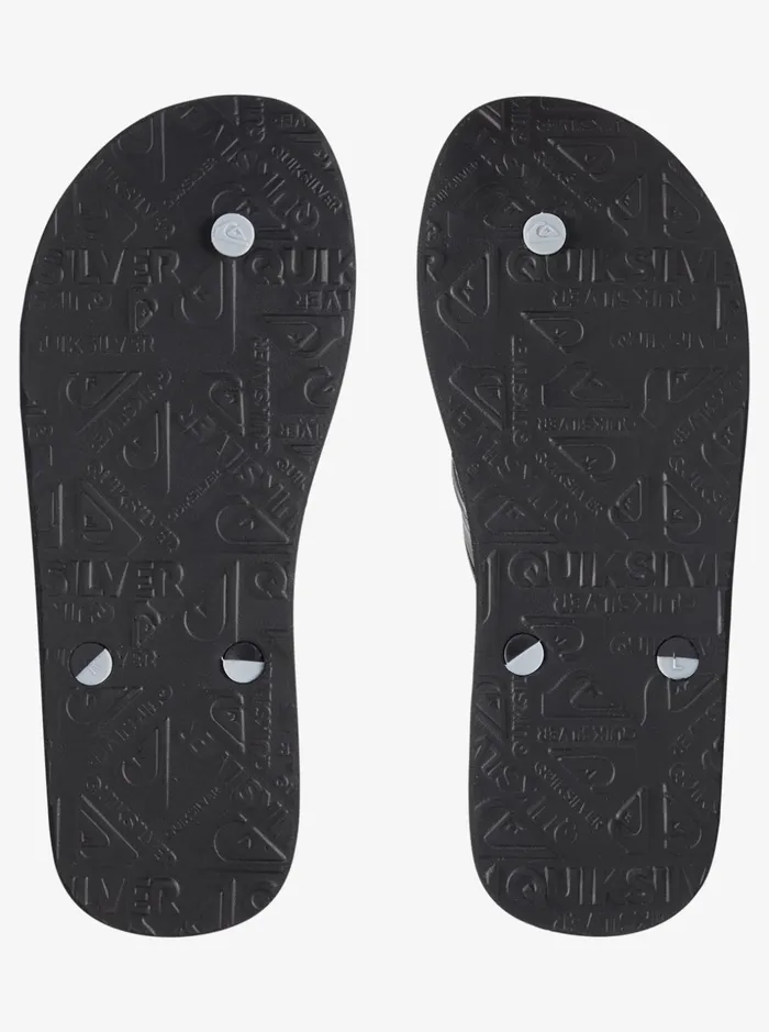 Men Quiksilver Sandals Haleiwa FlipFlops Blackgreyblack Men Quiksilver Sandals Haleiwa FlipFlops Blackgreyblack
