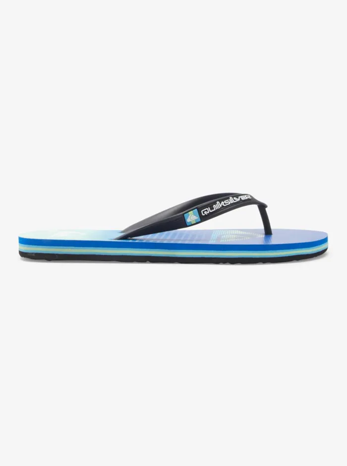 Men Quiksilver Sandals Molokai Art FlipFlops Blackgreenblue Men Quiksilver Sandals Molokai Art FlipFlops Blackgreenblue