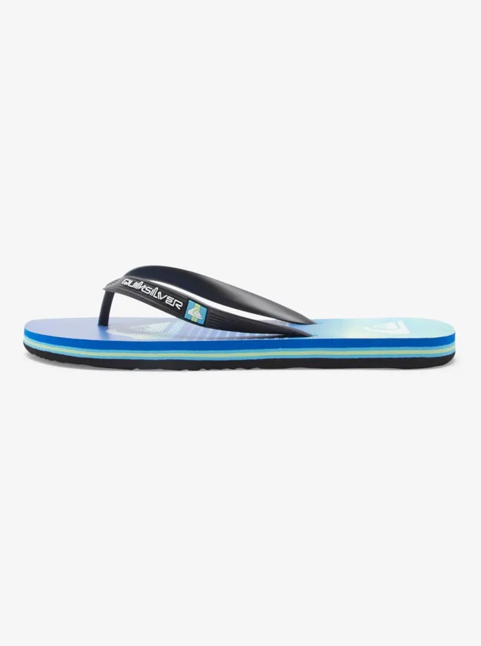 Men Quiksilver Sandals Molokai Art FlipFlops Blackgreenblue Men Quiksilver Sandals Molokai Art FlipFlops Blackgreenblue