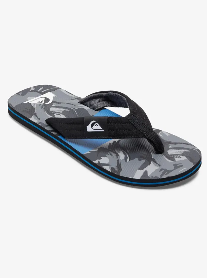 Men Quiksilver Sandals Molokai Layback Sandals For Men Blackblackgrey
