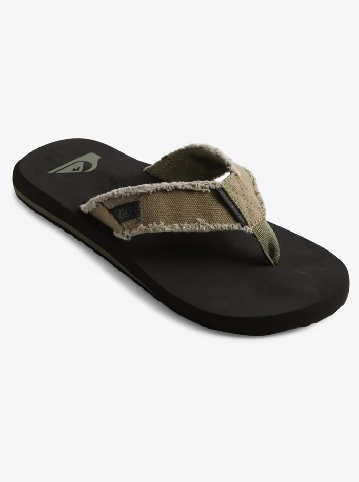 Men Quiksilver Sandals Monkey Abyss Sandals Greenblackbrown