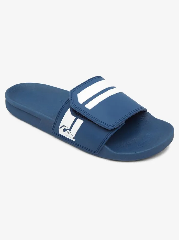 Men Quiksilver Sandals Rivi Slide Adjust Sliders Bluebluewhite