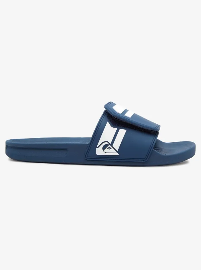 Men Quiksilver Sandals Rivi Slide Adjust Sliders Bluebluewhite Men Quiksilver Sandals Rivi Slide Adjust Sliders Bluebluewhite