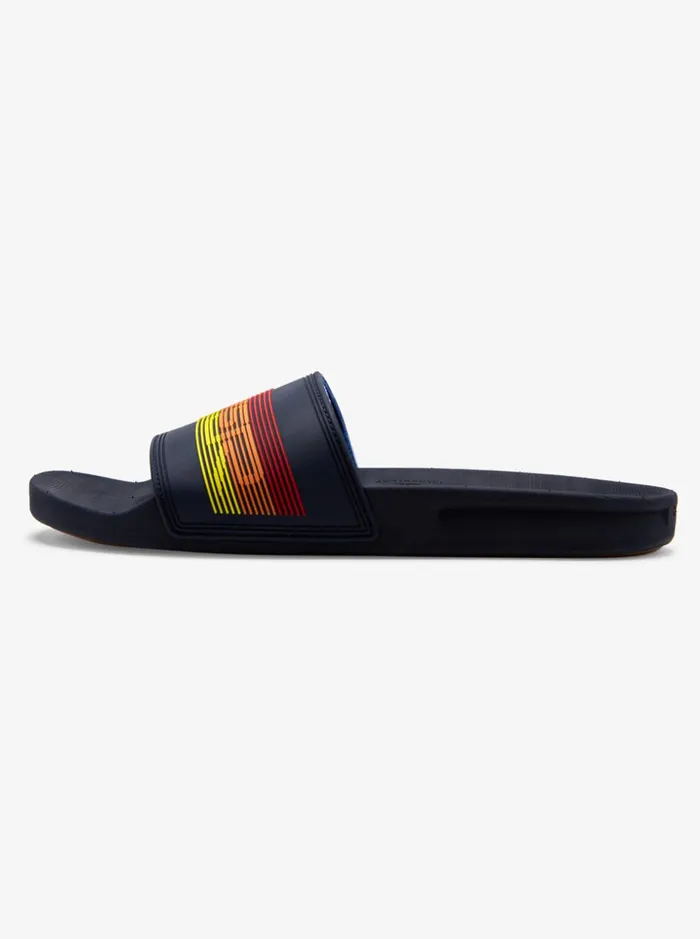 Men Quiksilver Sandals Rivi Wordmark Slide Slider Sandals Blue 2 Men Quiksilver Sandals Rivi Wordmark Slide Slider Sandals Blue 2