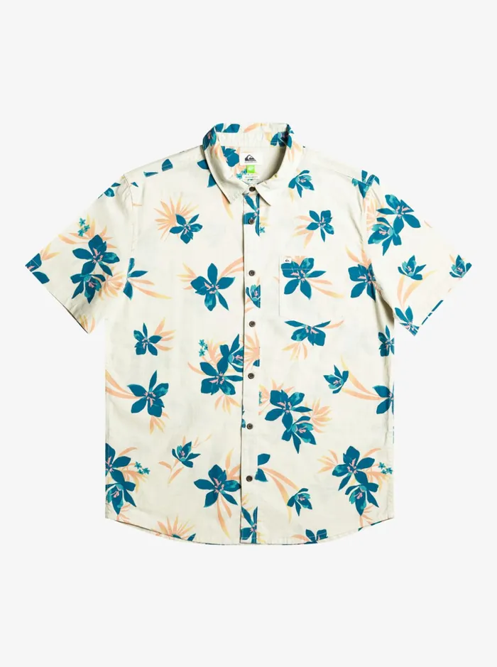 Men Quiksilver Shirts and Polos Holidazed Short Sleeve Shirt Birch Holidazed