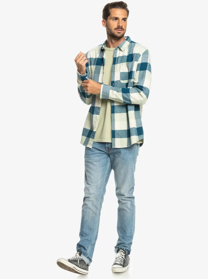 Men Quiksilver Shirts and Polos Motherfly Long Sleeve Flannel Shirt Desert Sage Motherfly Men Quiksilver Shirts and Polos Motherfly Long Sleeve Flannel Shirt Desert Sage Motherfly