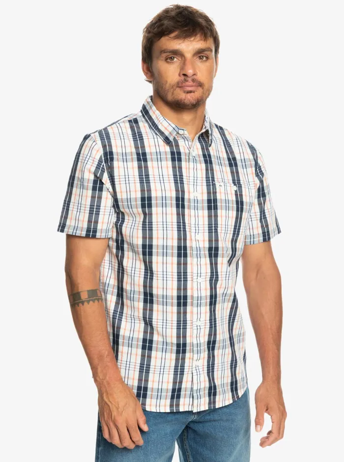 Men Quiksilver Shirts and Polos New Swinton Short Sleeve Shirt Birch Swinton Men Quiksilver Shirts and Polos New Swinton Short Sleeve Shirt Birch Swinton