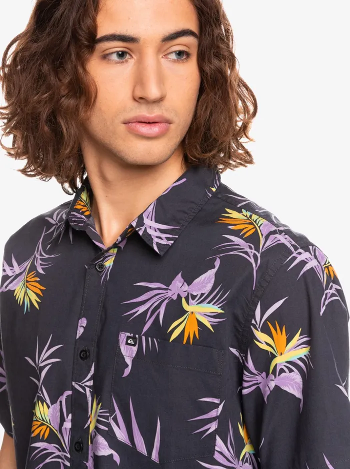 Men Quiksilver Shirts and Polos Offline Stretch Short Sleeve Shirt Tarmac Offline Stretch Men Quiksilver Shirts and Polos Offline Stretch Short Sleeve Shirt Tarmac Offline Stretch