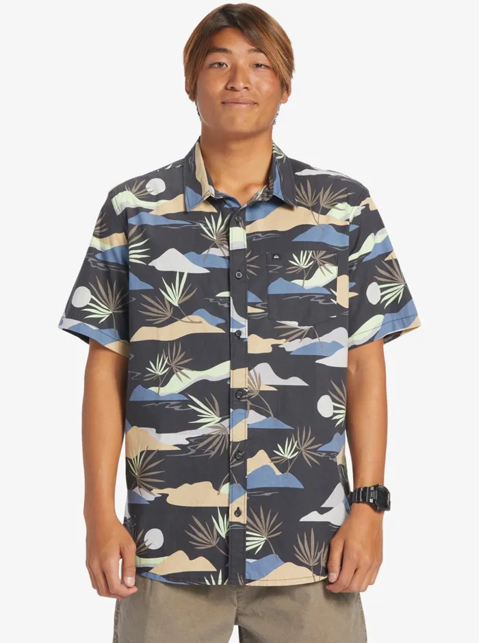 Men Quiksilver Shirts and Polos Slow Dazed Short Sleeve Shirt Tarmac Slow Daze Ss Men Quiksilver Shirts and Polos Slow Dazed Short Sleeve Shirt Tarmac Slow Daze Ss