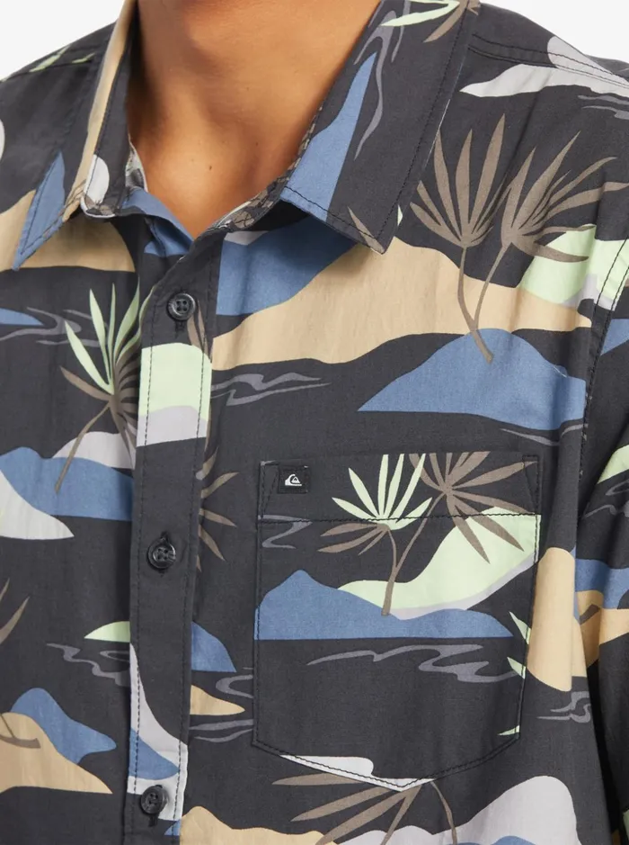 Men Quiksilver Shirts and Polos Slow Dazed Short Sleeve Shirt Tarmac Slow Daze Ss Men Quiksilver Shirts and Polos Slow Dazed Short Sleeve Shirt Tarmac Slow Daze Ss