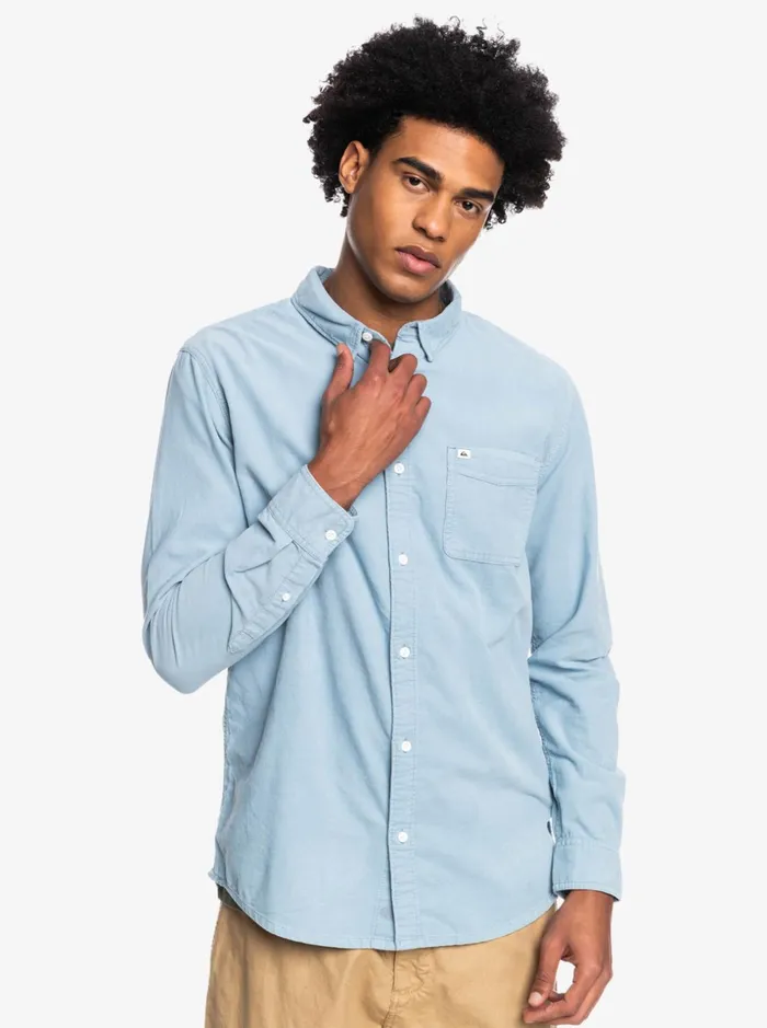Men Quiksilver Shirts and Polos Smoke Trail Long Sleeve Shirt Ashley Blue Men Quiksilver Shirts and Polos Smoke Trail Long Sleeve Shirt Ashley Blue