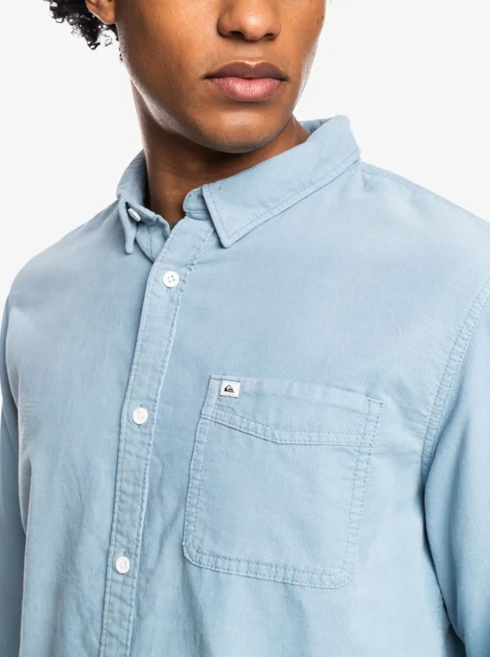 Men Quiksilver Shirts and Polos Smoke Trail Long Sleeve Shirt Ashley Blue Men Quiksilver Shirts and Polos Smoke Trail Long Sleeve Shirt Ashley Blue