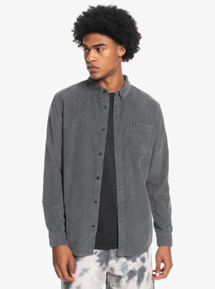 Men Quiksilver Shirts and Polos Smoke Trail Long Sleeve Shirt Iron Gate Men Quiksilver Shirts and Polos Smoke Trail Long Sleeve Shirt Iron Gate