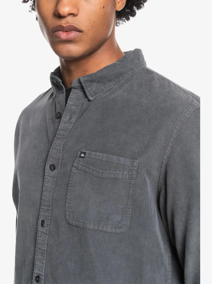 Men Quiksilver Shirts and Polos Smoke Trail Long Sleeve Shirt Iron Gate Men Quiksilver Shirts and Polos Smoke Trail Long Sleeve Shirt Iron Gate