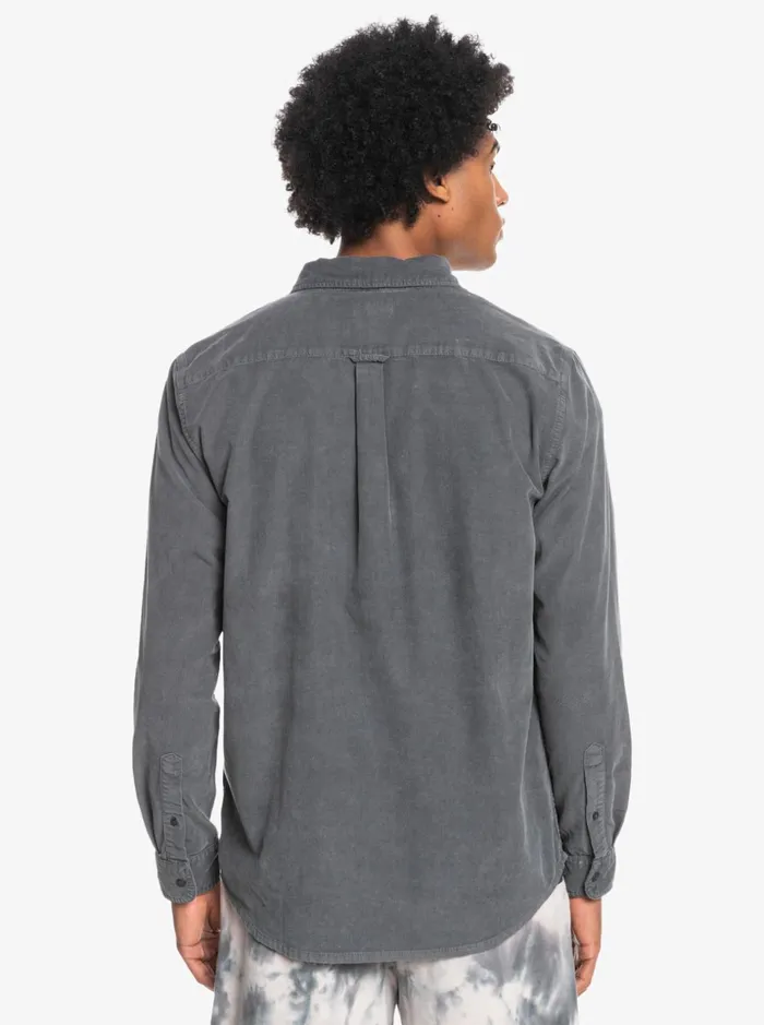 Men Quiksilver Shirts and Polos Smoke Trail Long Sleeve Shirt Iron Gate Men Quiksilver Shirts and Polos Smoke Trail Long Sleeve Shirt Iron Gate