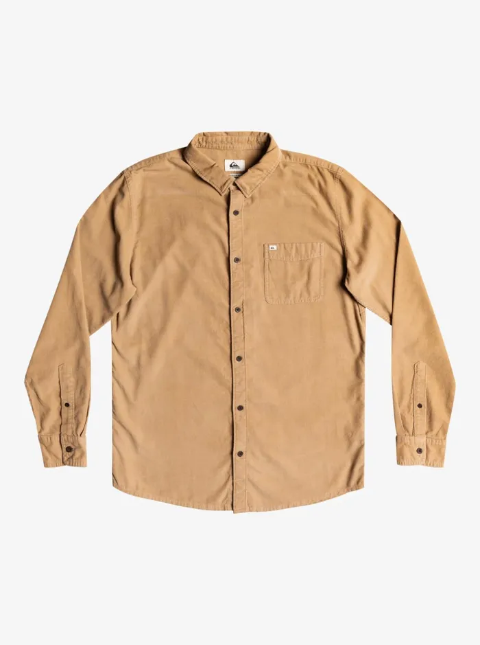 Men Quiksilver Shirts and Polos Smoke Trail Long Sleeve Shirt Tannin