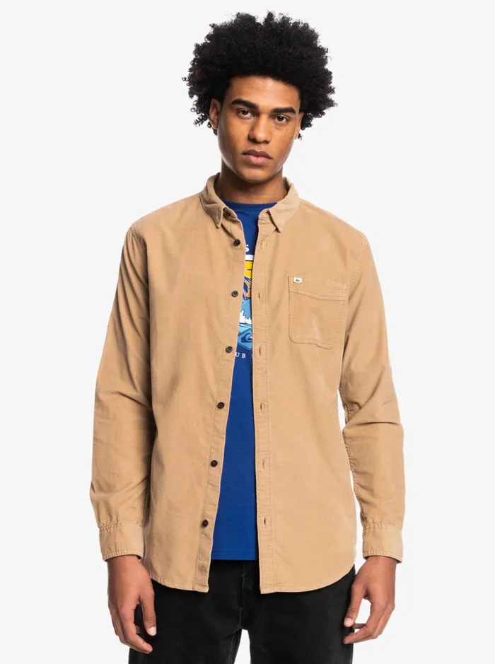 Men Quiksilver Shirts and Polos Smoke Trail Long Sleeve Shirt Tannin Men Quiksilver Shirts and Polos Smoke Trail Long Sleeve Shirt Tannin