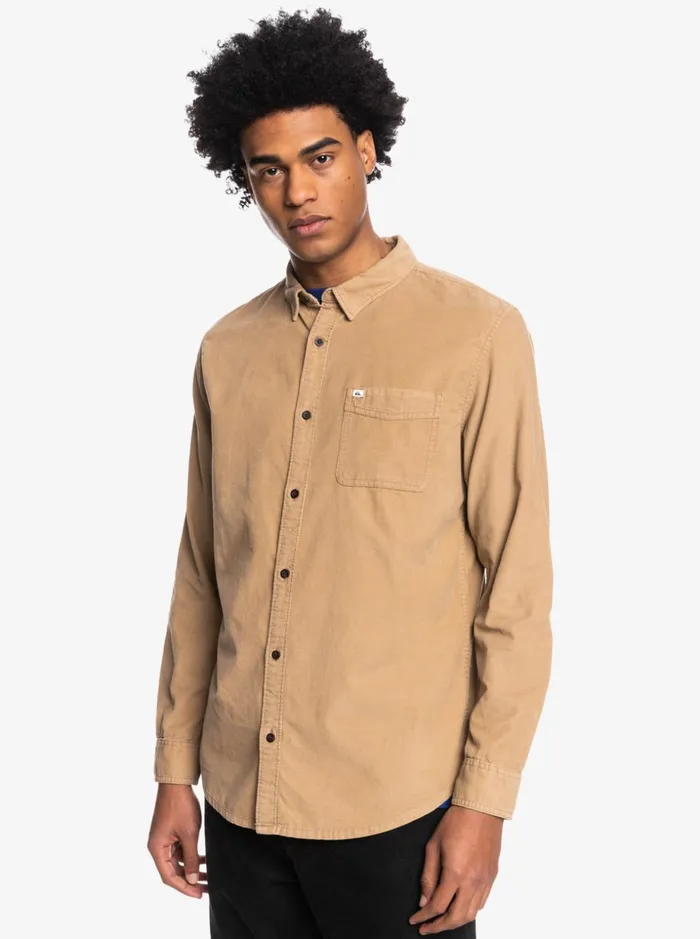 Men Quiksilver Shirts and Polos Smoke Trail Long Sleeve Shirt Tannin Men Quiksilver Shirts and Polos Smoke Trail Long Sleeve Shirt Tannin