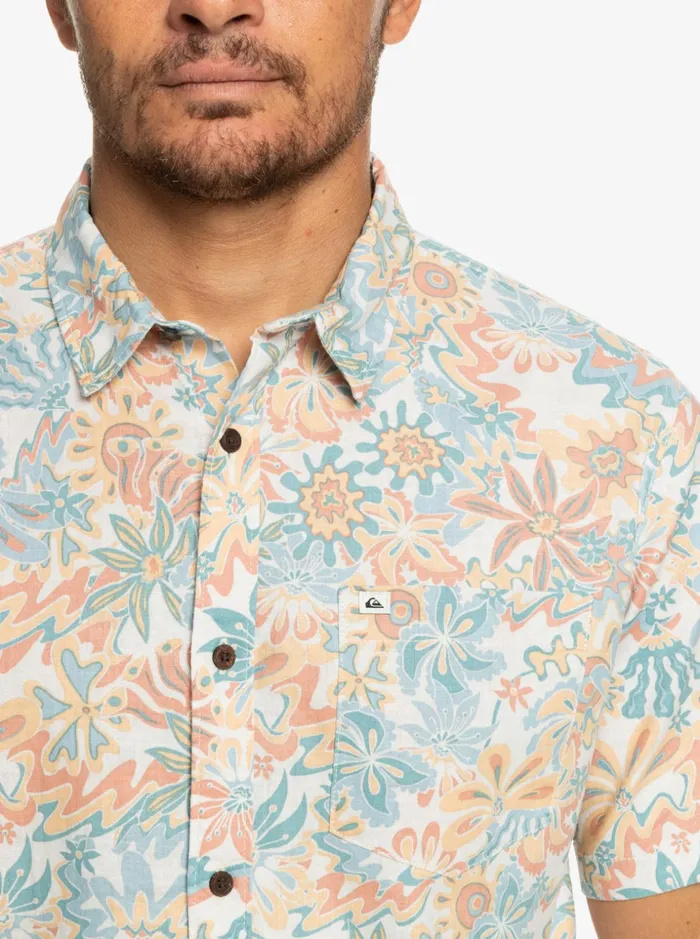Men Quiksilver Shirts and Polos Surfadelica Short Sleeve Shirt Birch Surfadelica Men Quiksilver Shirts and Polos Surfadelica Short Sleeve Shirt Birch Surfadelica