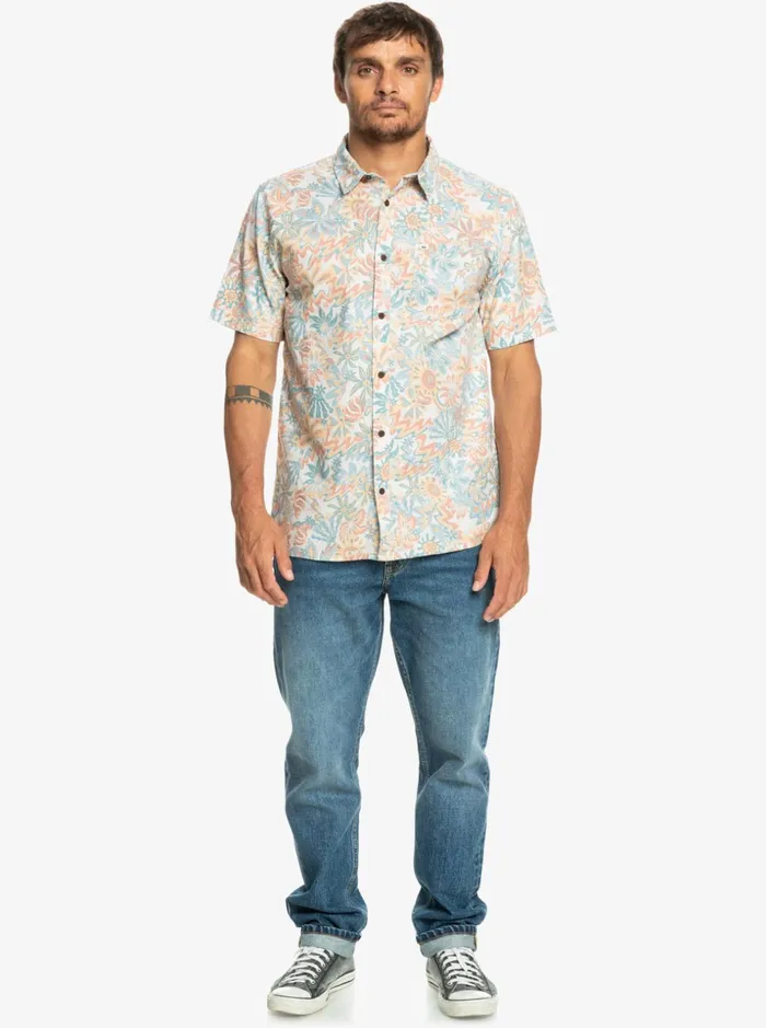 Men Quiksilver Shirts and Polos Surfadelica Short Sleeve Shirt Birch Surfadelica Men Quiksilver Shirts and Polos Surfadelica Short Sleeve Shirt Birch Surfadelica