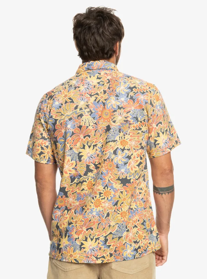 Men Quiksilver Shirts and Polos Surfadelica Short Sleeve Shirt Dark Slate Surfadelica Men Quiksilver Shirts and Polos Surfadelica Short Sleeve Shirt Dark Slate Surfadelica