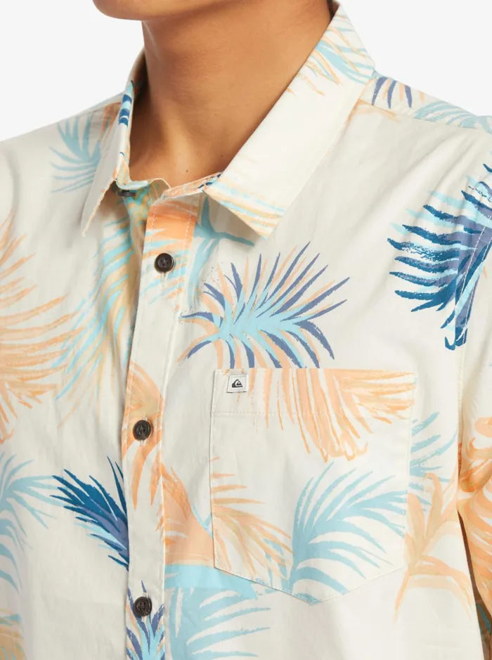Men Quiksilver Shirts and Polos Tropical Glitch Short Sleeve Shirt Birch Tropical Glitch Men Quiksilver Shirts and Polos Tropical Glitch Short Sleeve Shirt Birch Tropical Glitch