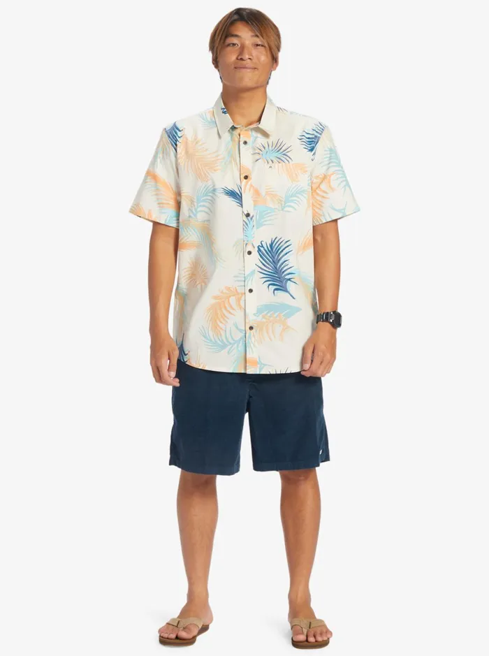 Men Quiksilver Shirts and Polos Tropical Glitch Short Sleeve Shirt Birch Tropical Glitch Men Quiksilver Shirts and Polos Tropical Glitch Short Sleeve Shirt Birch Tropical Glitch
