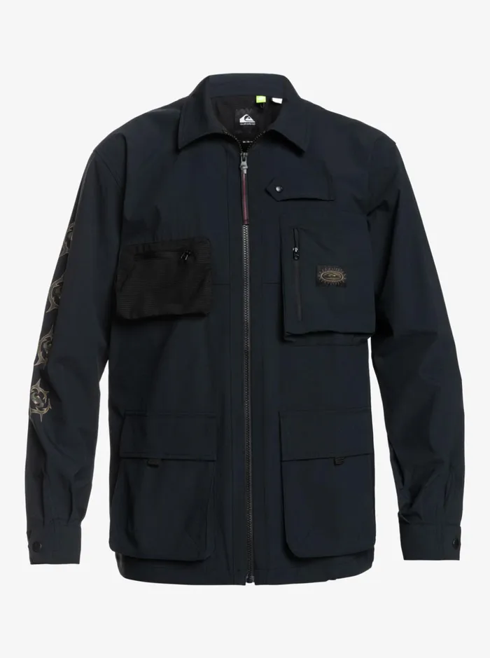 Men Quiksilver Shirts and Polos Under Sky Long Sleeve Shirt Black Men Quiksilver Shirts and Polos Under Sky Long Sleeve Shirt Black