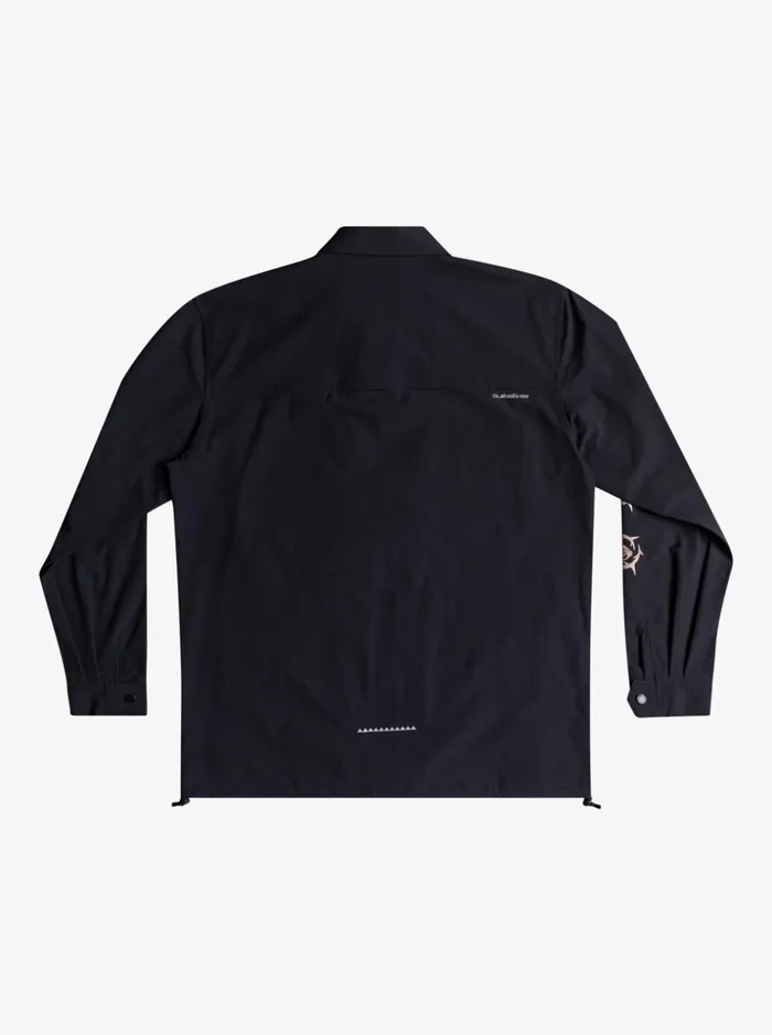 Men Quiksilver Shirts and Polos Under Sky Long Sleeve Shirt Black Men Quiksilver Shirts and Polos Under Sky Long Sleeve Shirt Black