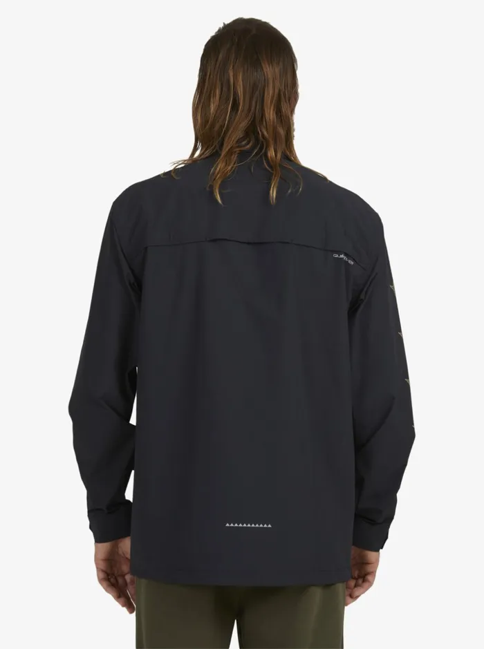 Men Quiksilver Shirts and Polos Under Sky Long Sleeve Shirt Black Men Quiksilver Shirts and Polos Under Sky Long Sleeve Shirt Black
