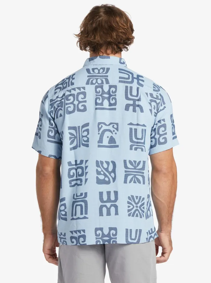 Men Quiksilver Shirts and Polos Waterman Channel Paddle Short Sleeve Shirt Dusk Blue Channel Paddle Men Quiksilver Shirts and Polos Waterman Channel Paddle Short Sleeve Shirt Dusk Blue Channel Paddle
