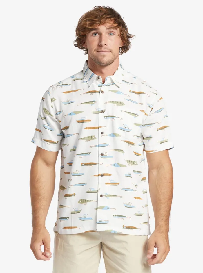 Men Quiksilver Shirts and Polos Waterman Drag Week Technical Short Sleeve Shirt Tea Drag Week W Men Quiksilver Shirts and Polos Waterman Drag Week Technical Short Sleeve Shirt Tea Drag Week W
