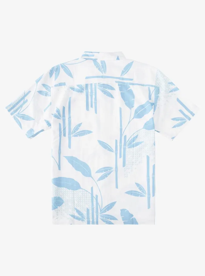 Men Quiksilver Shirts and Polos Waterman Surf Riff Short Sleeve Shirt Dusk Blue Surf Riff Men Quiksilver Shirts and Polos Waterman Surf Riff Short Sleeve Shirt Dusk Blue Surf Riff