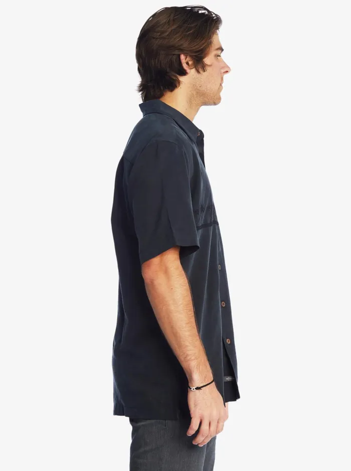 Men Quiksilver Shirts and Polos Waterman Tahiti Palms Premium AntiWrinkle Shirt Black Men Quiksilver Shirts and Polos Waterman Tahiti Palms Premium AntiWrinkle Shirt Black