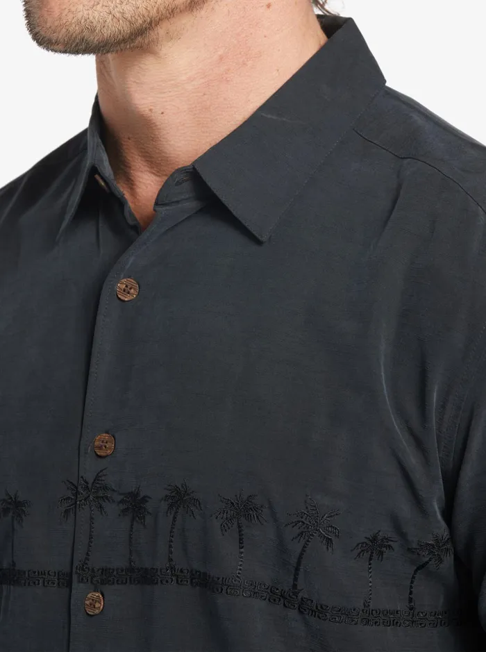 Men Quiksilver Shirts and Polos Waterman Tahiti Palms Premium AntiWrinkle Shirt Black Men Quiksilver Shirts and Polos Waterman Tahiti Palms Premium AntiWrinkle Shirt Black