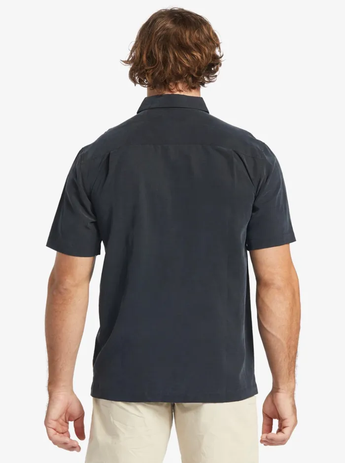 Men Quiksilver Shirts and Polos Waterman Tahiti Palms Premium AntiWrinkle Shirt Black Men Quiksilver Shirts and Polos Waterman Tahiti Palms Premium AntiWrinkle Shirt Black