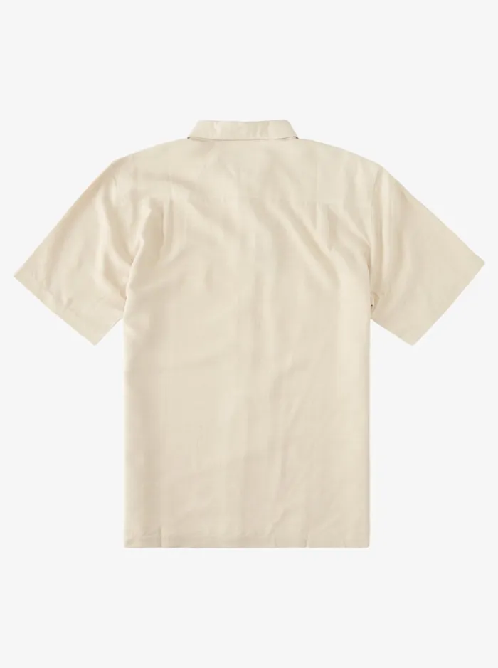 Men Quiksilver Shirts and Polos Waterman Tahiti Palms Premium AntiWrinkle Shirt Brown Rice Men Quiksilver Shirts and Polos Waterman Tahiti Palms Premium AntiWrinkle Shirt Brown Rice