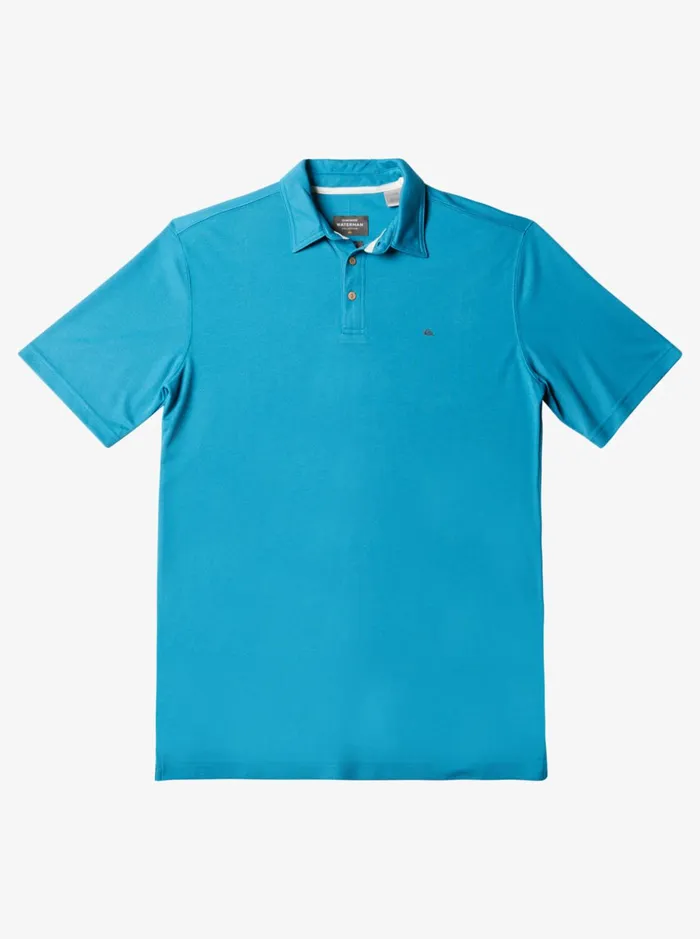 Men Quiksilver Shirts and Polos Waterman Waterpolo Short Sleeve Polo Shirt Sea Port