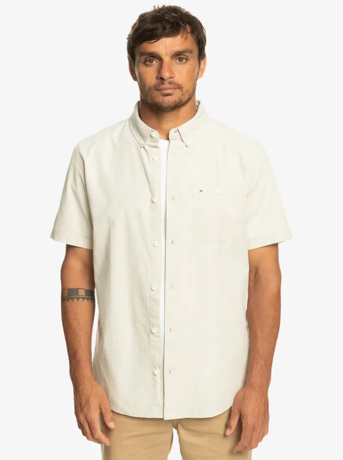 Men Quiksilver Shirts and Polos Winfall Short Sleeve Shirt Plaza Taupe Men Quiksilver Shirts and Polos Winfall Short Sleeve Shirt Plaza Taupe
