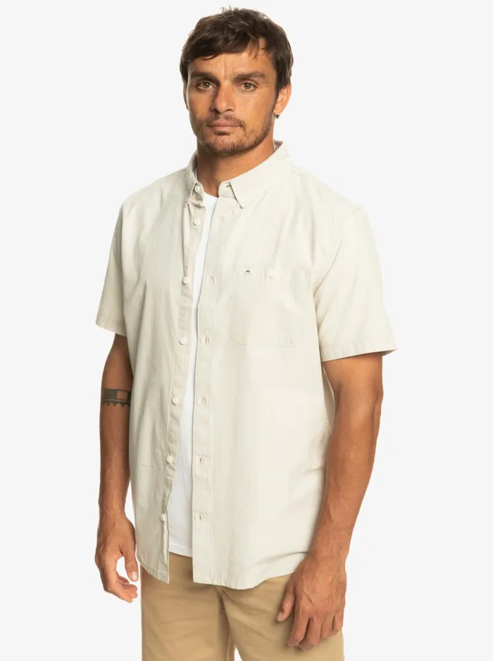 Men Quiksilver Shirts and Polos Winfall Short Sleeve Shirt Plaza Taupe Men Quiksilver Shirts and Polos Winfall Short Sleeve Shirt Plaza Taupe