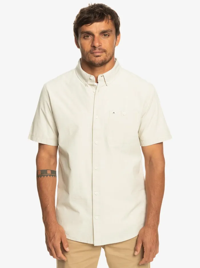 Men Quiksilver Shirts and Polos Winfall Short Sleeve Shirt Plaza Taupe Men Quiksilver Shirts and Polos Winfall Short Sleeve Shirt Plaza Taupe